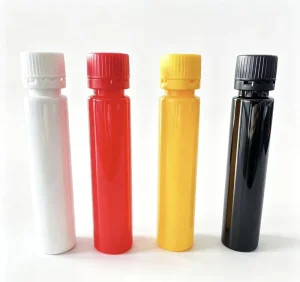 20ml 25ml 30ml 50ml Pet Yellow Red White Black Amber Oral Liquid Plastic Vial Bottle Tube With Tamper Evident Lid