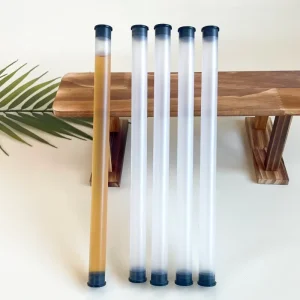 20ml Custom PP Sushi Sauce Tube with Plugs for Soy Sauce Syrup Takeaway Condiment Length 250mm Outer Diameter 16mm/13mm