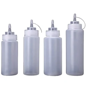 240ml 360ml 450ml 500ml 680ml Beak Cap Plastic Bottles Transparent Pointed Mouth Squeeze Bottle Empty Cream Bottle for Cosmetic