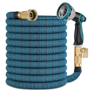 25/50/75/100FT 3X Kink Free Flexible Garden Hose Expandable Magic Hose with Pure Brass 3/4” Fittings for Watering and Car Washing