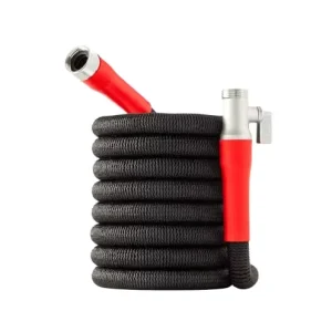 25 FT Silver Bullet 2.0 Expandable Garden Hose 1” Diameter W Turbo Shot Nozzle Lead Free Solid Aluminum Connectors Kink Free