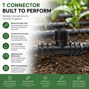 25 PP 3/4” Quick Connect Hose Adapter with 6-Point External Thread for Irrigation Micro Spray Garden Water Connectors