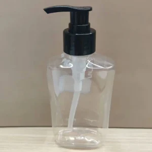250 ml Square Rigid Plastic Bottle Clear PET Plastic for Infused Beverage or Body Lotion with Pump Sprayer or Childproof Lid