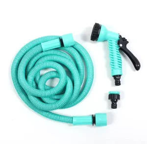 2500D Latex Bungee Hose with 7 Mode High Pressure Spray Gun Expandable for Outdoor Garden Use