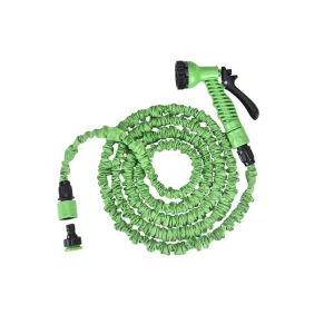 25FT 50FT 75FT 100FT Expandable Garden Hose Double 2 Layers Latex Expandable Garden Hose with Solid Brass Fitting