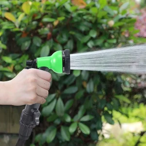 25FT Double Layer TPE Rubber Flexible Garden Hose Expandable Bendable Telescopic Retractable 3/4″ Diameter Hose Reel for Lawn