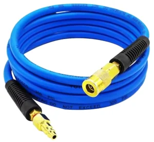 25Ft 1/4″ Hybrid Air Compressor Hose 300PSI All-Weather Lightweight Kink Resistant with Bend Industrial Pneumatic Hose