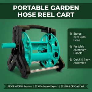 25M Garden Hose Reel Cart Water Pipe Storage Rack Winder Holder for Home Car Washing Irrigation Watering System Tool