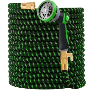 25ft-100ft 1/2 5/8 3/4 1 PVC Green Fiber Reinforced Anti UV Garden Hose Home Gardening