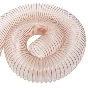 25mm 0.8mm Thick Flexible Clear Industrial Woodworking Dust Collection PU Ducting Hose