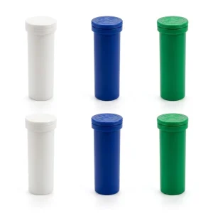 29*99mm Medical Cylinder PP Plastic Effervescent Tablet Tube Bottle with Screen Printing and Desiccant Cap
