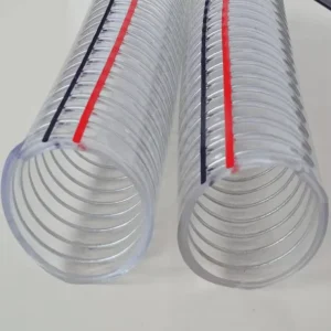 2Inch PVC Steel Wire Hose Plastic Coated Flexible Air Dryer Steel Wire Reinforced Suction Hose Strainer Transparent Spring Pipe