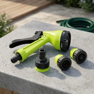 3/4-1/2” Adjustable Spray Gun Kit Plastic High Pressure Garden Backyard Heavy Duty Garden Watering Spray Gun Kit