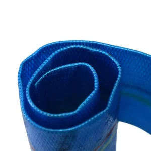 3/4-12 Inch 100m 10bar Blue Flexible PVC Lay Flat Hose Durable Lightweight High Pressure CE ISO Certified Water Discharge