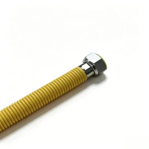 3/4″ FF 30cm Yellow PVC Coated 304 Stainless Steel Flexible Gas Hose for Gas Pipeline Plumbing