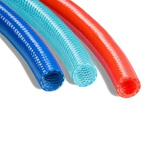 3/8 1/4 Polyurethane Three Layers Polyester Braided Air Hose Flexible Durable Anti Abrasion Pu Reinforced Air Hose