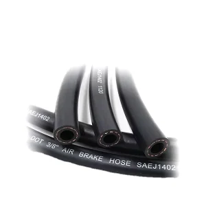 3/8″ID Air Brake Rubber Hose SAE J1402 and DOT Approved for Semi Truck Trailer Tractor -54℃ to +100℃ Low Temperature Range