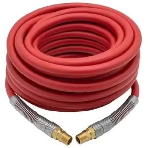3/8 Inch Compressed Air Rubber Hose with Fittings Flexible Abrasion Resistant for Nail Guns Applications