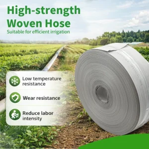 3 Inch 100m PE Woven Flat Hose 6 Bar UV Resistant Abrasion Proof for Irrigation