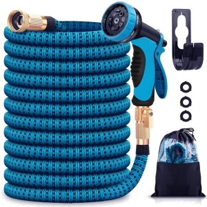 3 Layer Natural Latex Magic Expandable Hose 50ft Durable Lightweight Flexible Garden Watering