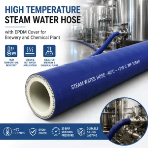 3 Layer Steel Braided Reinforced 6mm Wall Thickness Heat Resistant Industrial Rubber Hose for Hydraulic Pneumatic Cooling Fluid