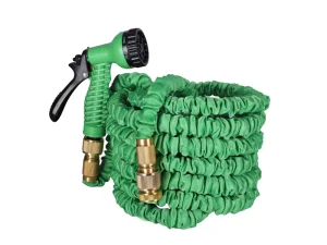 3 Layers 3 Times Expandable Garden Hose 7 Function Nozzle Aluminum Fitting Anti UV Flexible Durable Garden Watering
