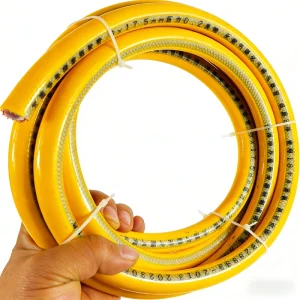 3 Layers Fiber Braided PVC High Pressure Durable Flexible Gas Cylinder Hose Orange 5/16 3/8 LPG BBQ