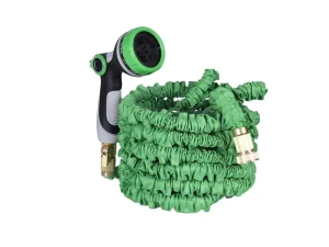 3 Times Expandable Garden Hose Two Layers Aluminum Fitting with Valves 10-function Gun Flexible Portable Durable