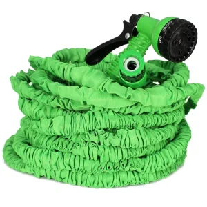 3 Times Expandable Green Garden Hose Customizable 25FT 50FT 75FT 100FT Nature Latex Car Wash Pipe with OEM Support