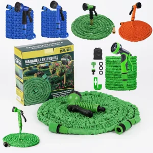 3 Times Expandable Magic No-Kink Flexible 25ft 50ft 75ft 100ft Garden Water Hose