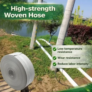 3.5 Inch 100m PE Woven Layflat Hose 5.5 Bar Reinforced Weaving Kink Resistant for Industrial Water Pump Discharge
