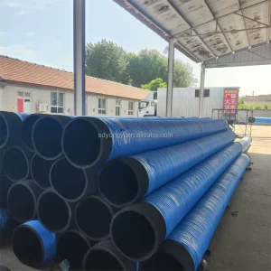 300mm 12″ NBR Rubber Two-Layer Steel Wire Braided Corrugated Hose Wear Corrosion Cold Resistant 9.8mm Wall Thickness Hose