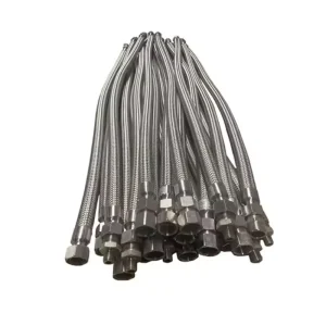 304 316 Stainless Steel Corrugated Flexible Metal Hose High Pressure Braided Rubber Water Pipe Custom Cutting