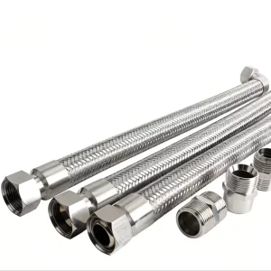 304 316 Stainless Steel Corrugated Pipe Woven Mesh Metal Industry Inch High Temperature Steam High Pressure Hose