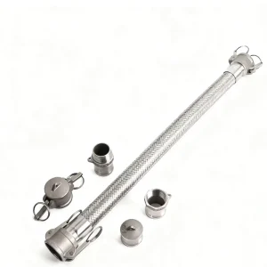 304 Stainless Steel Braided High Pressure Cold Hot Water Hose Quick Coupling Corrugated Hose