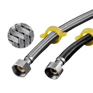 304 Stainless Steel Braided Hose Corrosion Resistant High Pressure Explosion Proof Toilet Water Heater Connecting Pipe