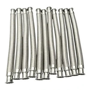 304 Stainless Steel Chuck Type Corrugated Pipe Sanitary Quick Connector Quick Metal Clamp Steel Wire Braided Mesh Hose
