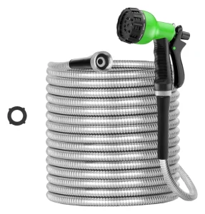 304 Stainless Steel Corrugated Flexible Anti-Abrasion ANSI Certified Metal Garden Hose Customizable Length
