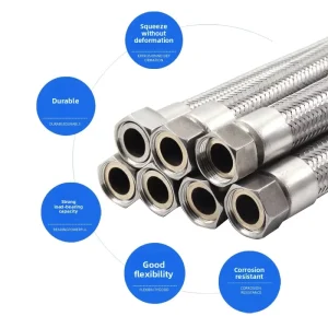 304 Stainless Steel Corrugated Hose High Temperature High Pressure Industrial Steam Water Oil Pipe Braided Steel Pipe