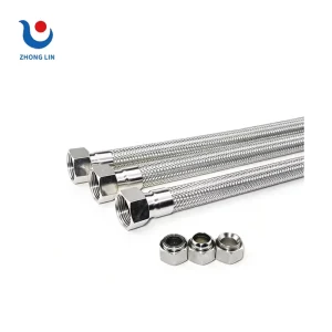 304 Stainless Steel Corrugated Metal Hose Industrial Steam Oil Water Pipes High Temperature High Pressure Braided Steel Wire Hex