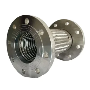 304 Stainless Steel Flange Braided Corrugated Hose Resistant to High Temperature Pressure Corrosion and Chemical Corrosion