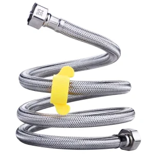304 Stainless Steel Flexible Braided Hose High Pressure Explosion Proof Toilet Double Headed Nut Hose