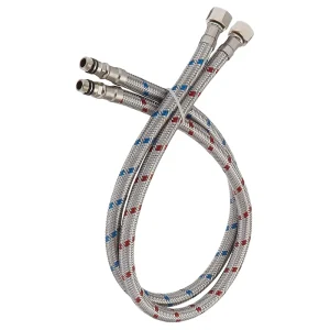 304 Stainless Steel Flexible Kitchen Sink Faucet Line Connector Cold Hot Water Supply Woven Connect Hose Bathroom