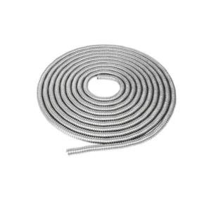304 Stainless Steel PVC Coated Square Lock Corrugated Hose Flame Resistant Flexible Pipe for Electric Cable
