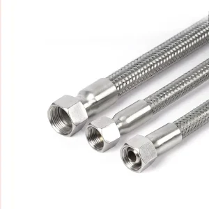 304 Stainless Steel Threaded Metal Hose Corrugated Braided High Pressure Pipe for Water Gas Industrial Pipeline Fittings Supply