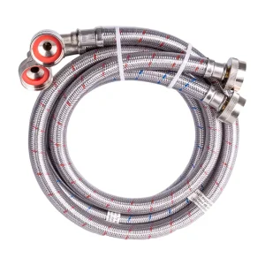 304 Stainless Steel Wire Braided Washing Machine Hose High Pressure Leakproof Flexible Water Supply Line