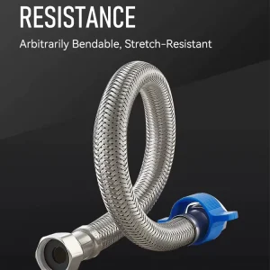30cm 40cm 50cm 60cm 80cm Multiple Lengths Corrugated Stainless Steel Flexible EPDM Braided Hoses for Bathroom Kitchen