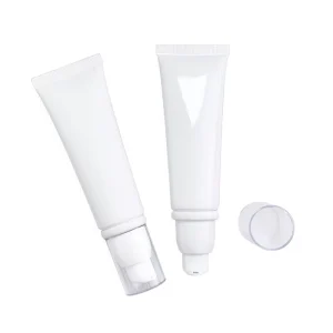 30g 50g 50ml White Soft Foundation Cream Tube Packaging Private Label Squeeze Sunscreen Cream Tube With Pump