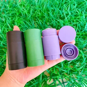 30g Matte Purple Black Green Orange Roll on Sunscreen Stick Tube Custom Logo Refillable Deodorant Containers