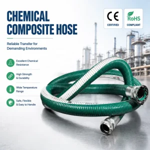 316 Stainless Steel Wire Reinforced Chemical Hose Fully Conductive and Explosion-Proof Hose for Hazardous Chemical Transport
